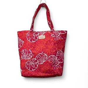 Lilly Pulitzer Orange and Pink Sand Dollar Tote